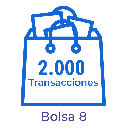 BA08. Bolsa con 2.000 transacciones para el procesamiento de documentos electrónicos.